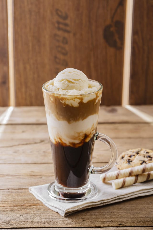 Cold coffee with Ice-cream.