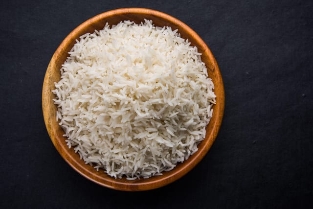 Steamed Basmati Rice.