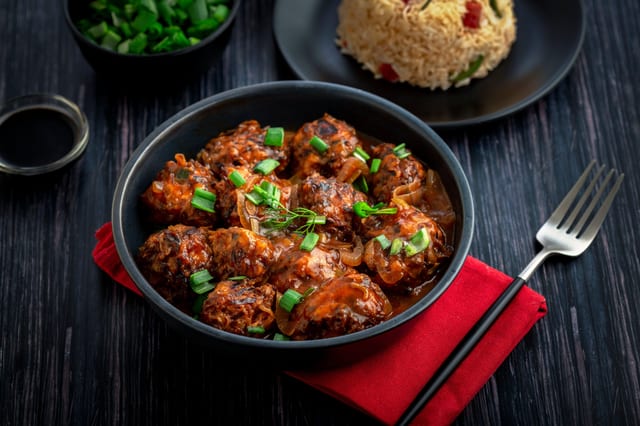 Veg Manchurian.