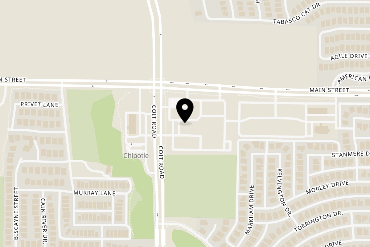 Map showing the location of Kailash Parbat on 8990 Coit Rd Ste 100 in Frisco